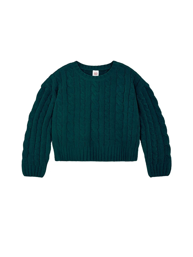 Wonder Nation Toddler Girls Cable Knit Sweater, Sizes 12M-5T | Walmart (US)