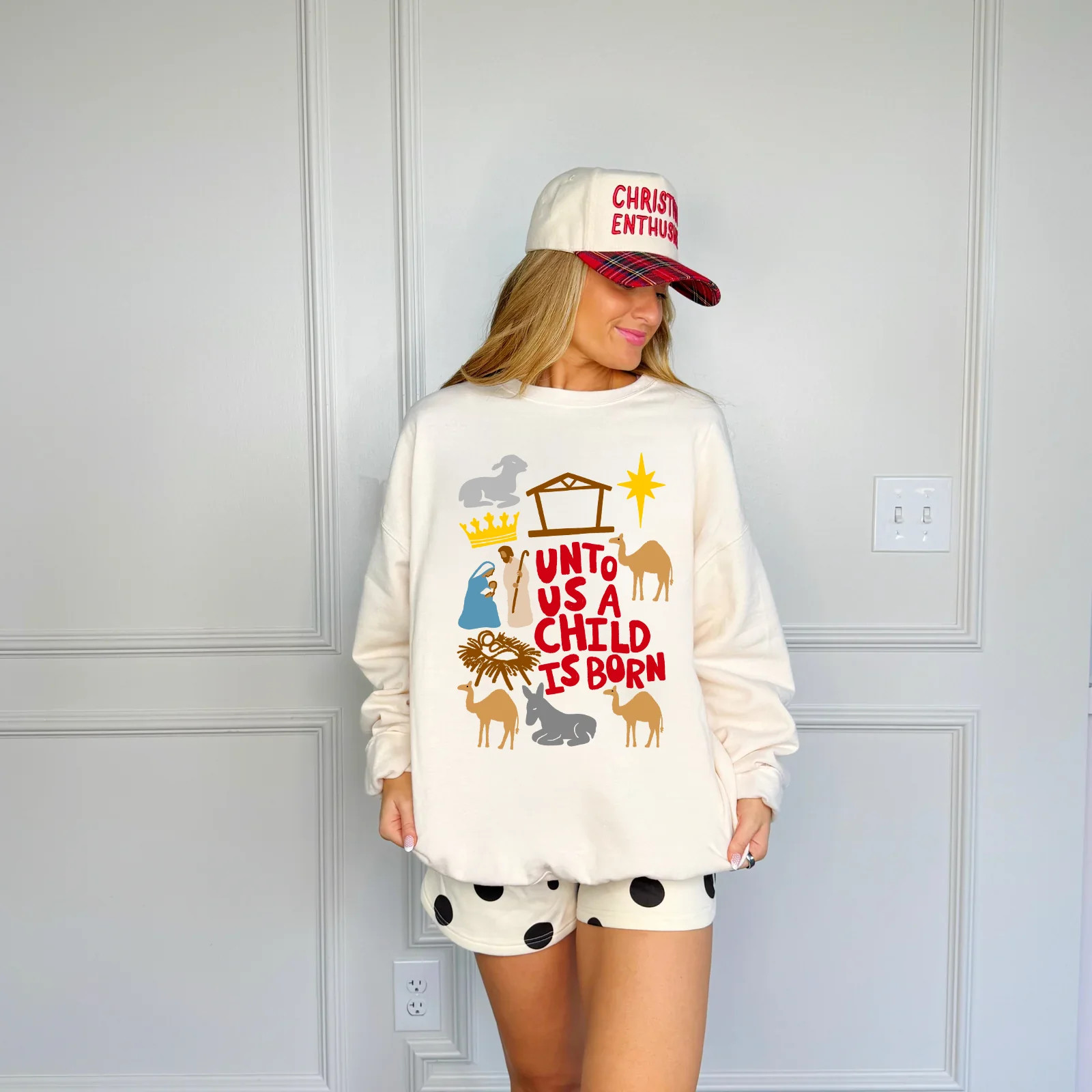 Unto Us a Child is Born Sweatshirt | Poppy & Pine