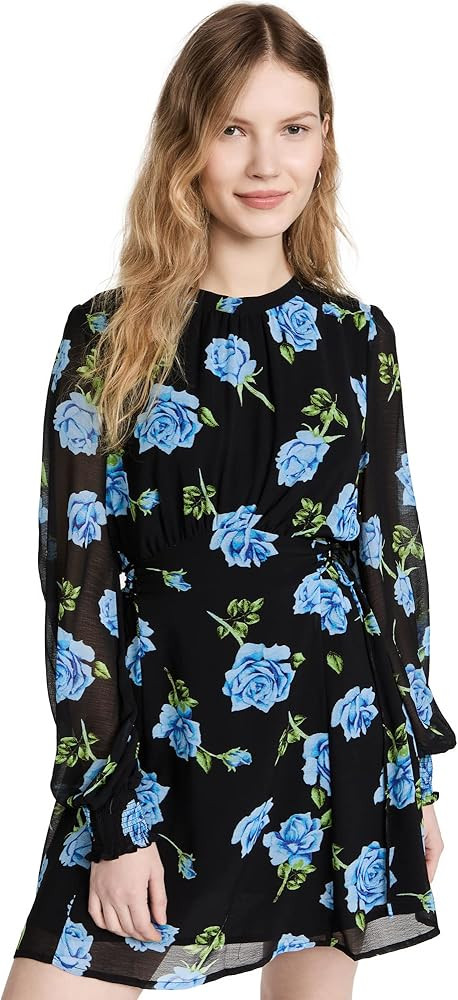 Free People Women's Samantha Lace Up Mini Dress, Black Combo, S | Amazon (US)