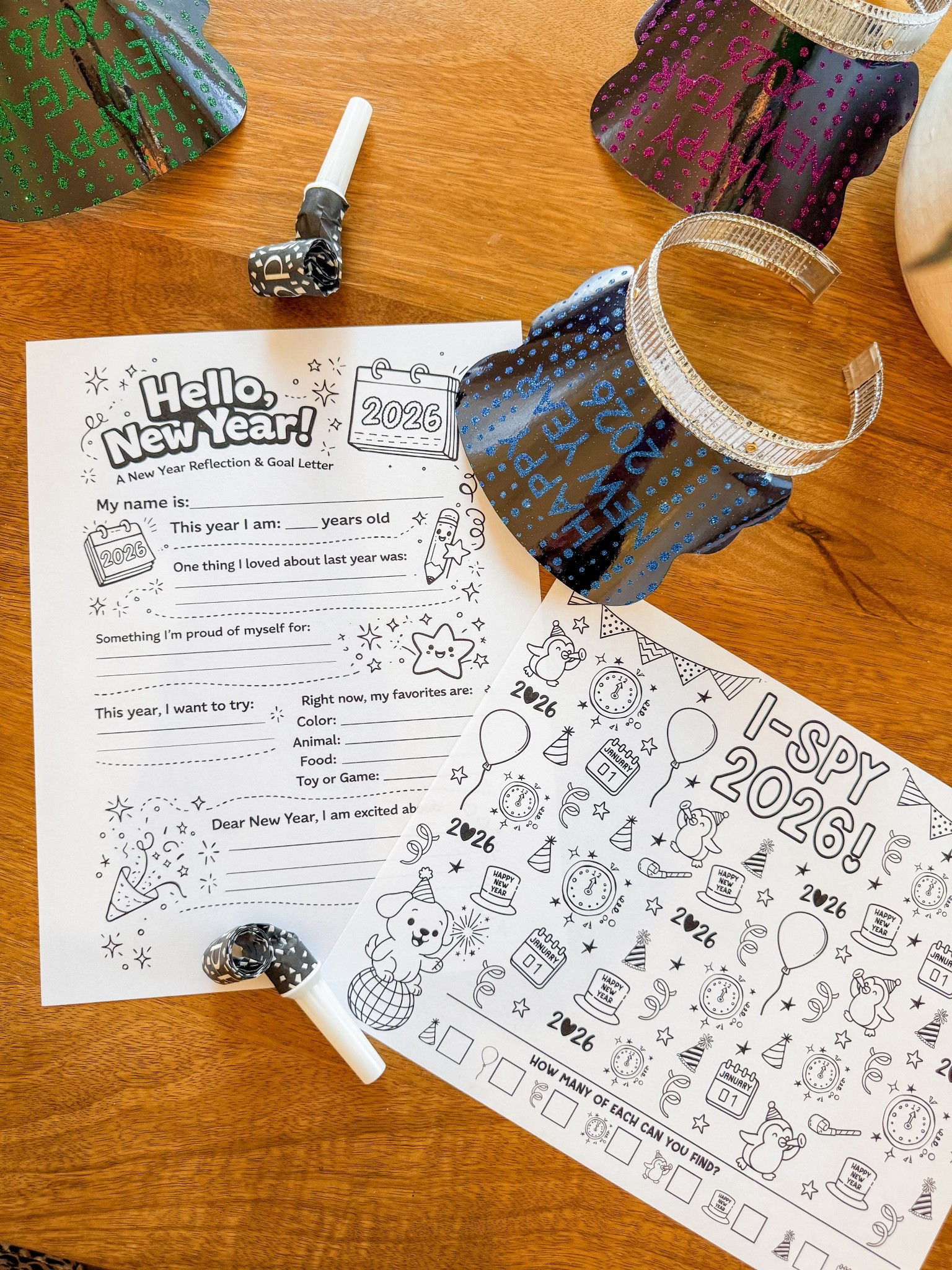 Looking for a quick and easy printable to celebrate new years with your littles?! Here’s what we’re doing! 🪩✨

#LTKKids #LTKHoliday #LTKSeasonal