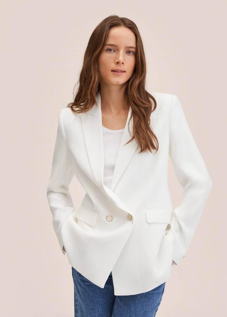 Double-breasted suit blazer | MANGO (US)
