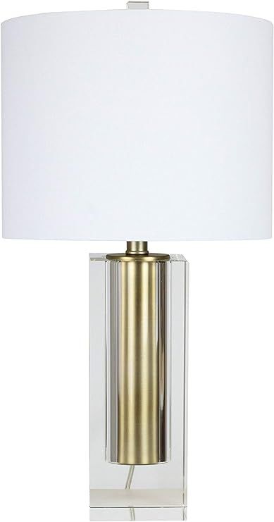 24" Clear Crystal Vase & Plated Gold Insert Table Lamp | Amazon (US)