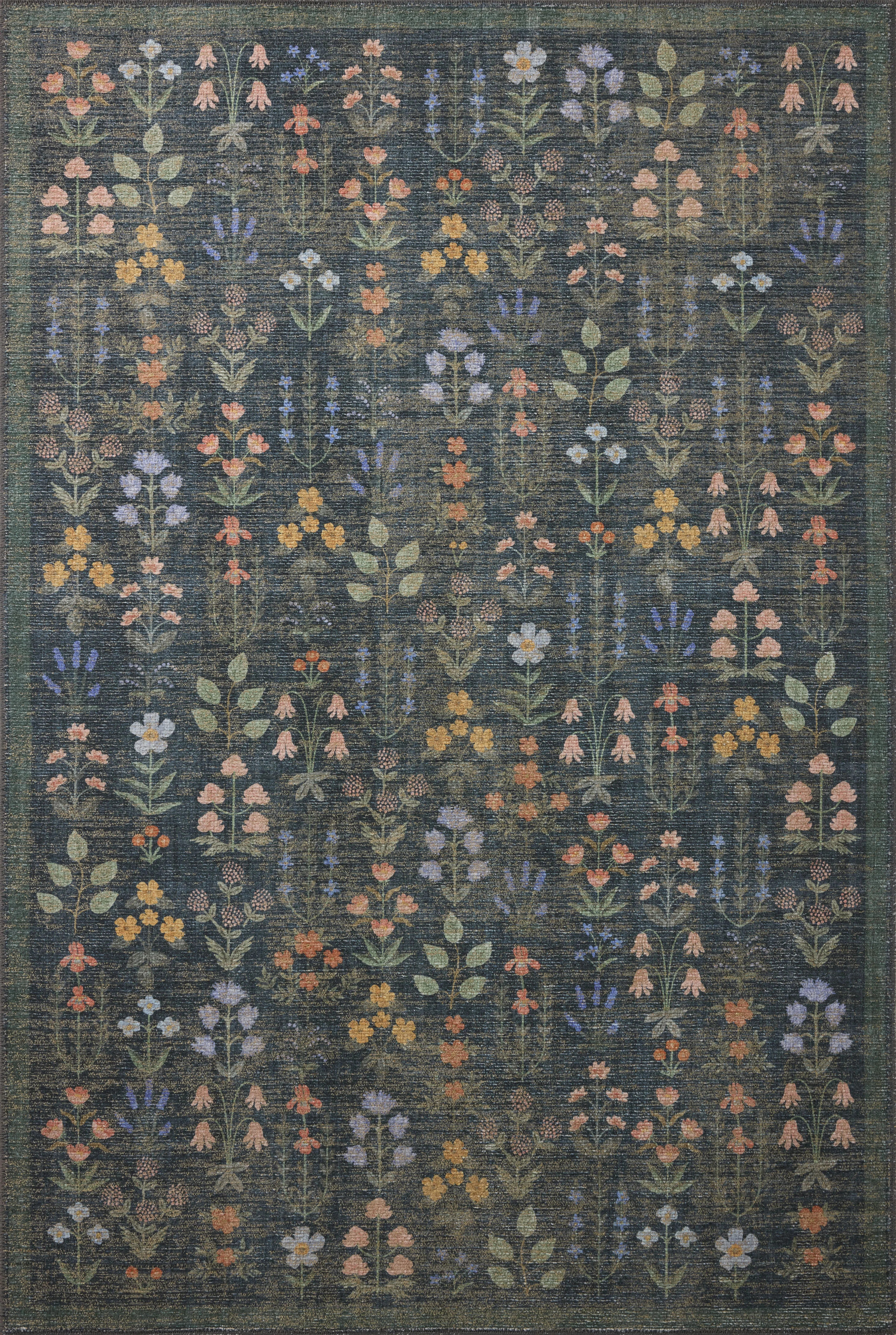 Rifle Paper Company x Loloi Edinburgh Navy / Multi  Area Rug | Wayfair North America