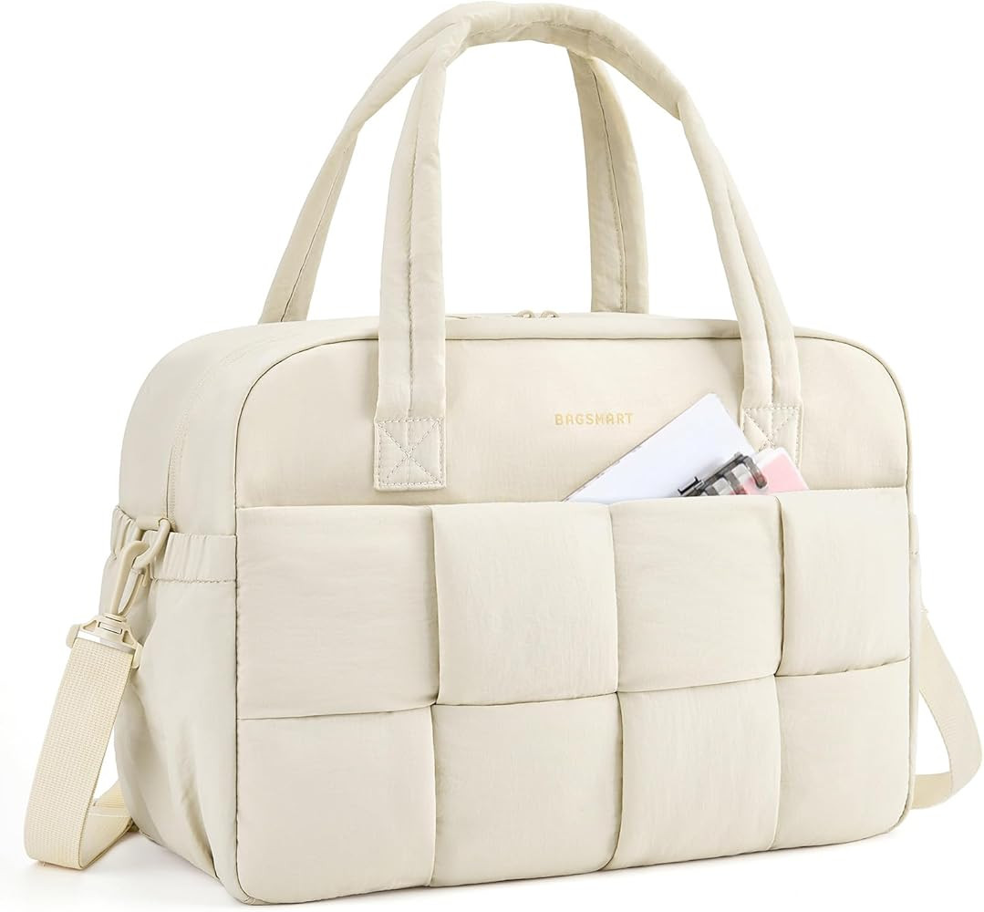 BAGSMART Gym Bag for Women, 29L Puffer Travel Duffle Bag for Travel with Laptop Compartment, Week... | Amazon (CA)