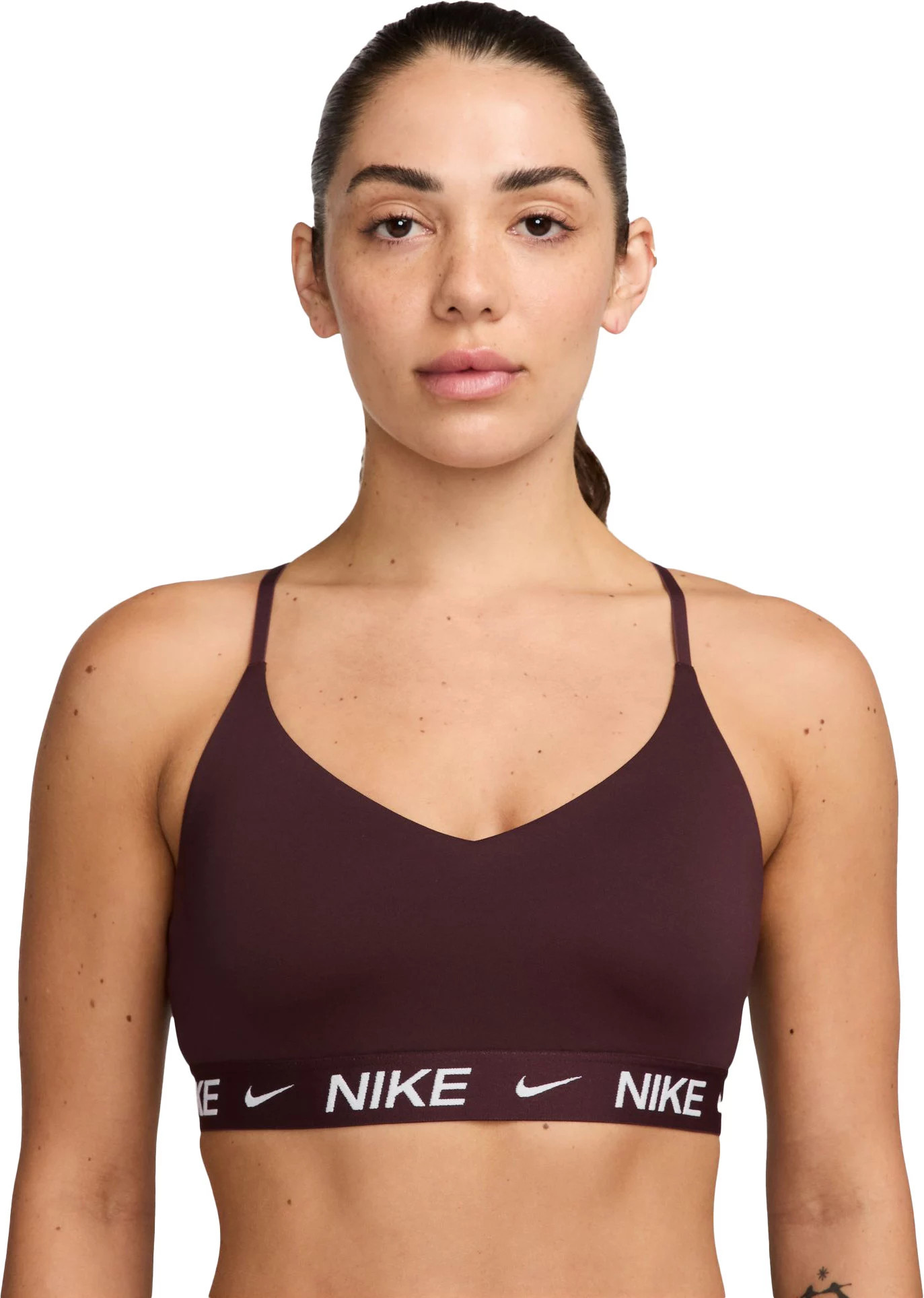 Nike Women's Indy Light Support Padded Adjustable Sports Bra, XS, Burgundy Crush | Going Going Gone