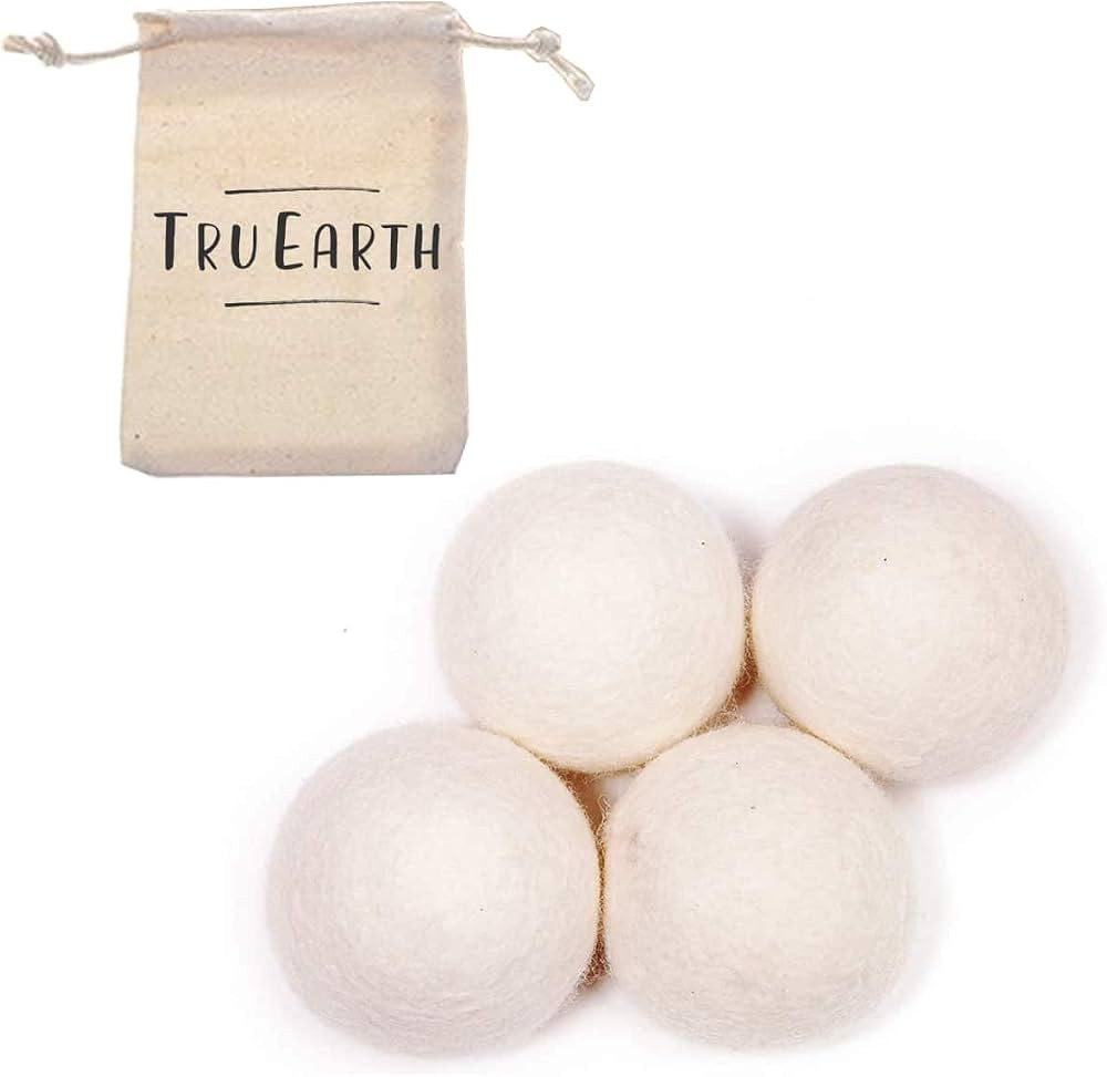 Wool Dryer Balls by Tru Earth 4-Pack, XL Premium Reusable Natural Fabric Softener (4) | Amazon (CA)