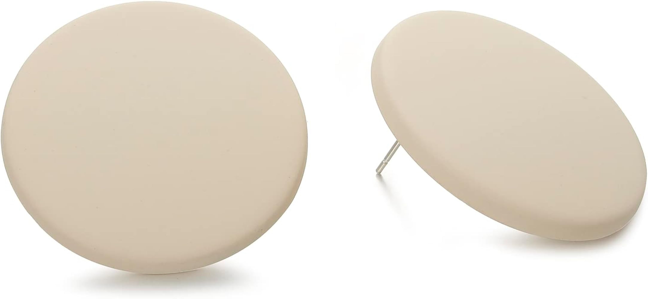 Button Earrings, Large Round Acrylic Stud Earrings for Women | Amazon (US)