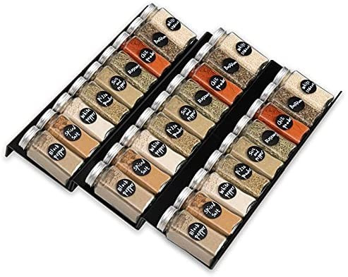 Spice Jars Organizer Expandable Seasoning jars Organizer Spice Rack Tray—3 Tiers Countertop Spi... | Amazon (US)