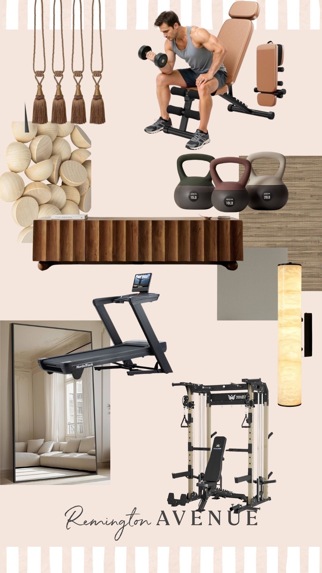 Our DIY luxe home gym is complete! It’s a space I want to spend time in - more zen spa vibe, less mass gym membership ✨ shop the space and show me how you create your perfect at home gym!