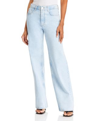 Anine Bing Hugh High Rise Jeans in Bleached Blue  | Bloomingdale's Women | Bloomingdale's (US)
