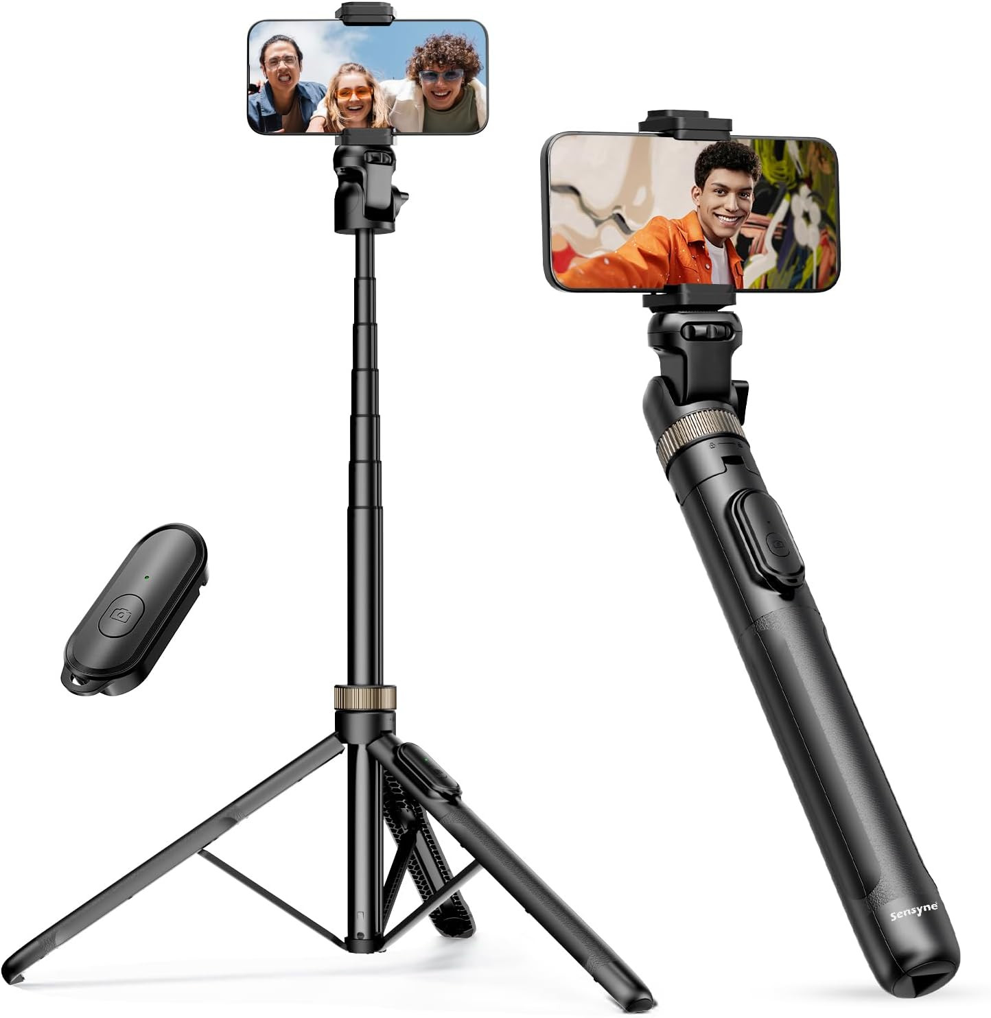 Sensyne 72" Extendable Tripod for iPhone & Selfie Stick with Detachable Phone Holder & Wireless R... | Amazon (US)