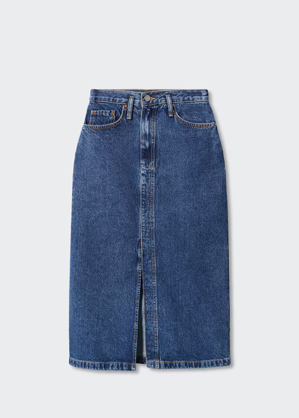Denim midi-skirt -  Women | Mango USA | MANGO (US)
