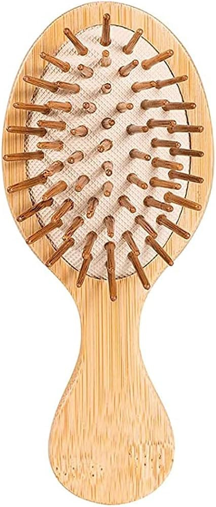 Sofmild Mini Cute Travel Bamboo Hair Brush for Women/Men/Kids - Anti-Static Pocket Size Detanglin... | Amazon (US)