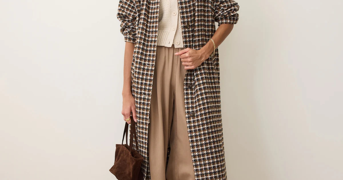 Hayes Houndstooth Trench Coat | Marine Layer