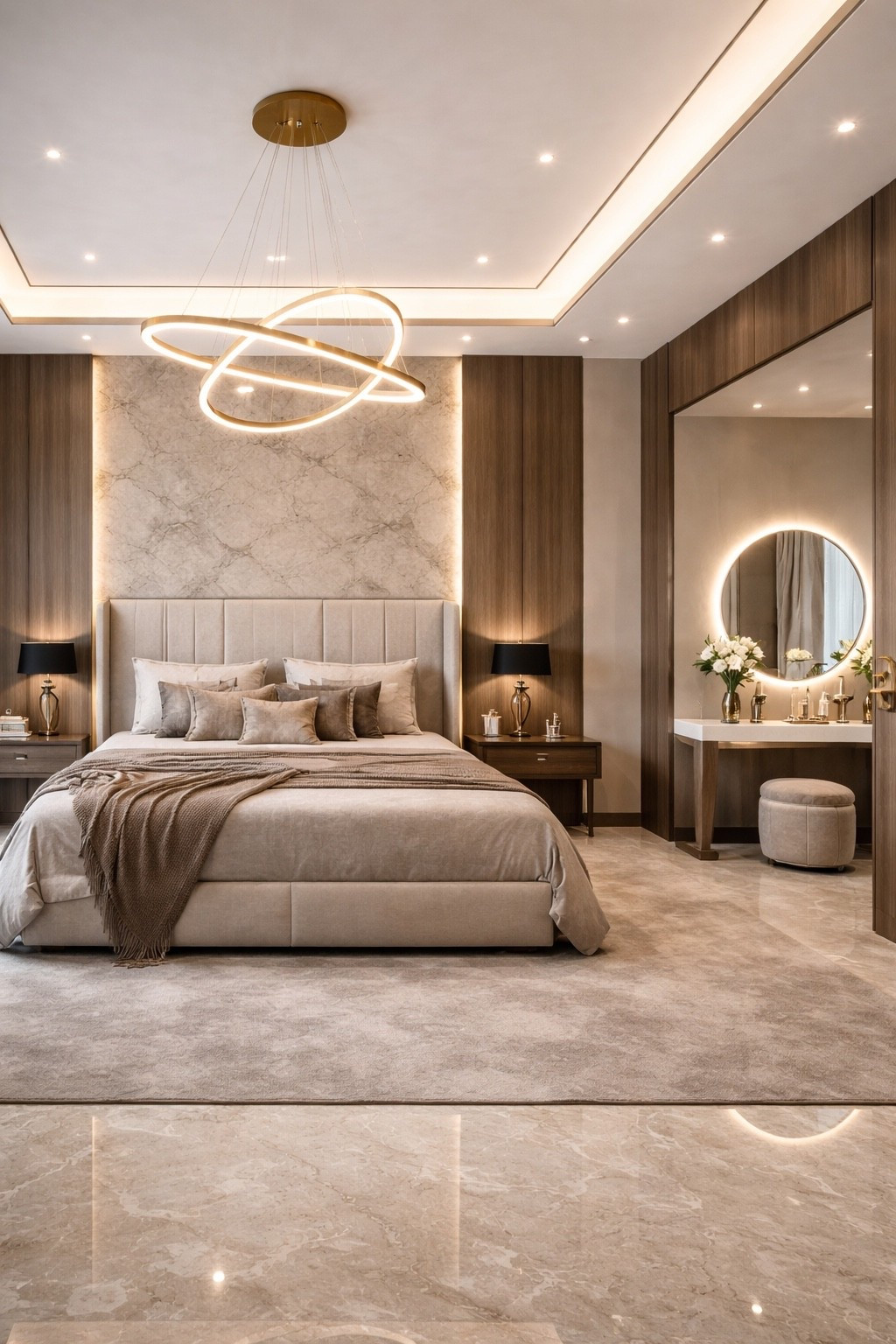 A dreamy neutral bedroom with warm lighting, soft textures, and a sophisticated luxury look.

#bedroomideas #luxurybedroom #modernbedroom #neutralbedroom #bedroomdecor #homedecor #interiordesign #luxuryhome #modernhome #elegantinteriors #highendinteriors #cozyluxury #designerbedroom #statementlighting #vanitydecor #bedroominspo #neutralhome #beigehome #warmminimalism #contemporaryinteriors #homeinspo #designinspo #wayfairhome #ltkhome #ltkit #shopthelook #pinteresthome #cozybedroom #luxuryinteriors #sophisticatedstyle