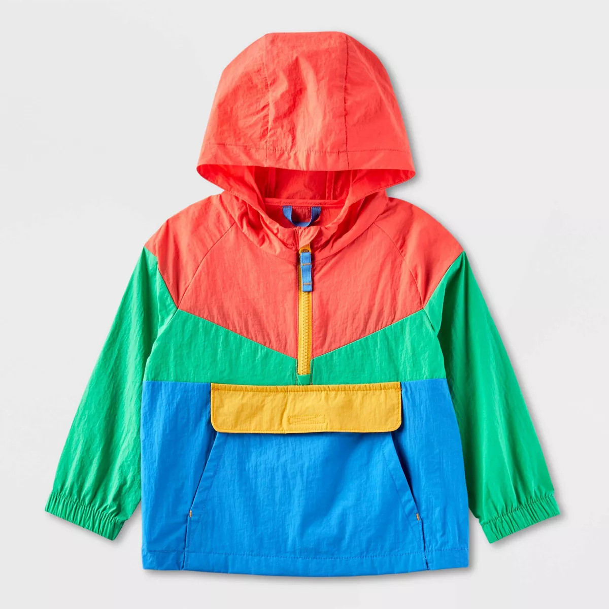 Toddler Unlined Colorblock Anorak Jacket - Cat & Jack™ Red | Target
