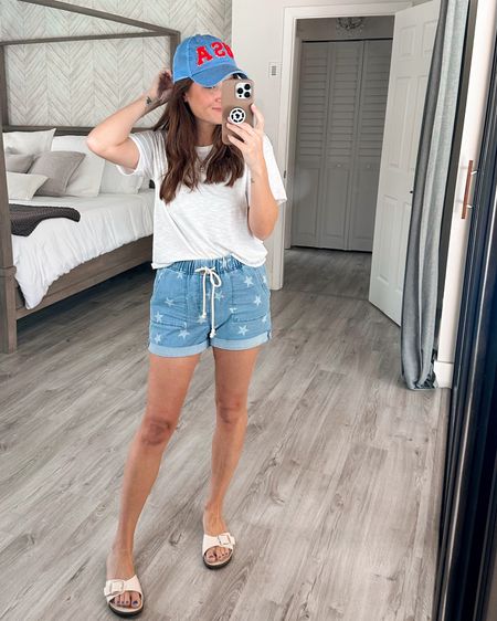 If you’re looking for a really easy, red white and blue look for this weekend or the Fourth of July I have you covered! These $13 shorts from Walmart are so comfortable and perfect for any celebration! Wearing a size medium!

#LTKFindsUnder50 #LTKStyleTip #LTKOver40