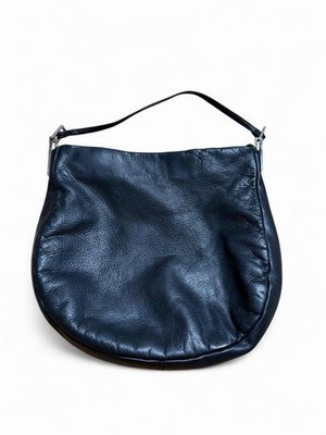 Calvin Klein Black Leather Hobo Shoulder Bag – 90s Minimalist | eBay US