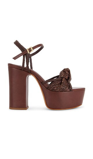 Schutz Kalina Platform Sandal in Brown. - size 7.5 | Revolve Clothing (Global)