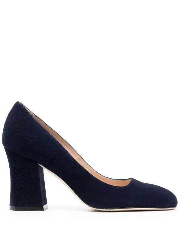 85mm block-heel suede pumps | Farfetch Global