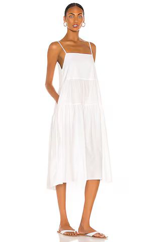 Enza Costa Cotton Tiered Dress in White from Revolve.com | Revolve Clothing (Global)