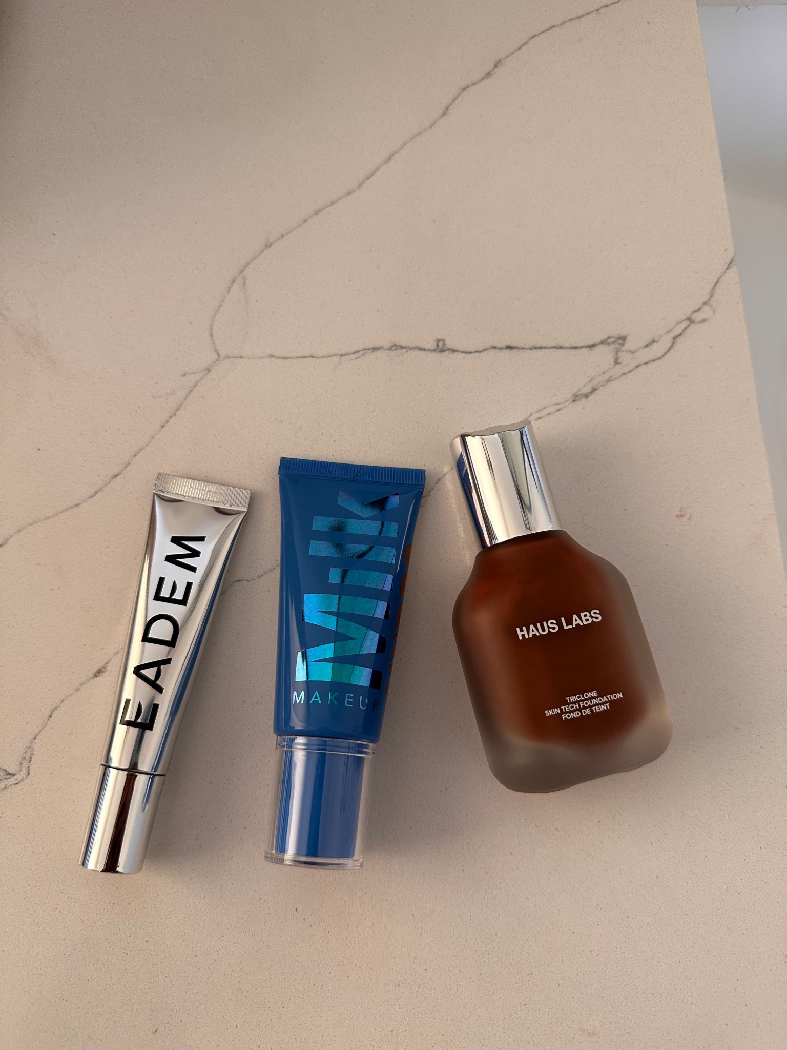 new pick ups! finally trying out the haus labs foundation & i absolutely loveeee it! i got the sample of the milk makeup & it was so lightweight and perfect for they days I don’t want to do a full
beat! 

#LTKBeauty #LTKFindsUnder100