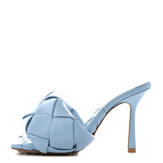 Nappa Maxi Intrecciato Lido Mule Sandals 35 Ice | FASHIONPHILE (US)