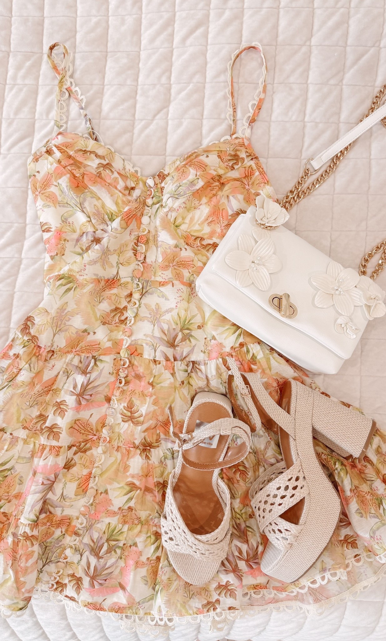 Today’s look from Macys!! 

Seasonal spring summer floral corset front rattan block heels white purse 

#LTKootd #LTKSeasonal #LTKgrwm