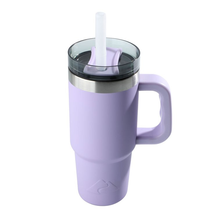 Ozark Trail 18 oz Insulated Stainless Steel Tumbler with Handle- Purple - Walmart.com | Walmart (US)