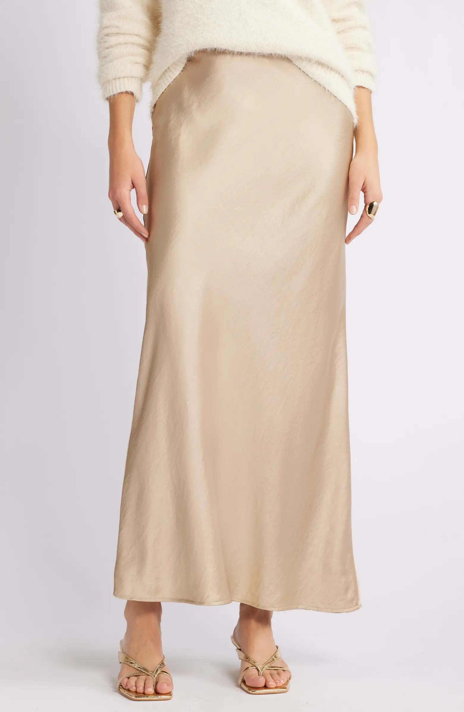 Open Edit Bias Cut Maxi Skirt | Nordstrom | Nordstrom