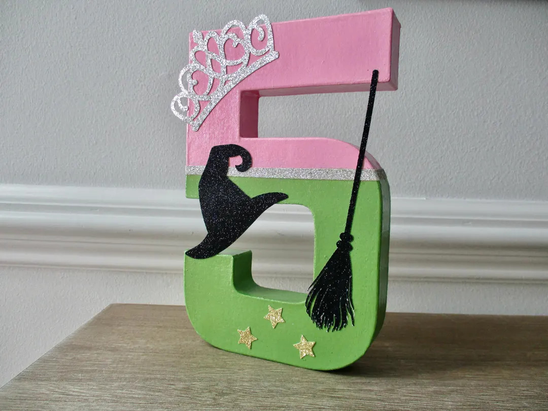 8 In. "wicked" Inspired Birthday Photo Prop, "wicked" Inspired Birthday Decorations, Pink, Green ... | Etsy (US)