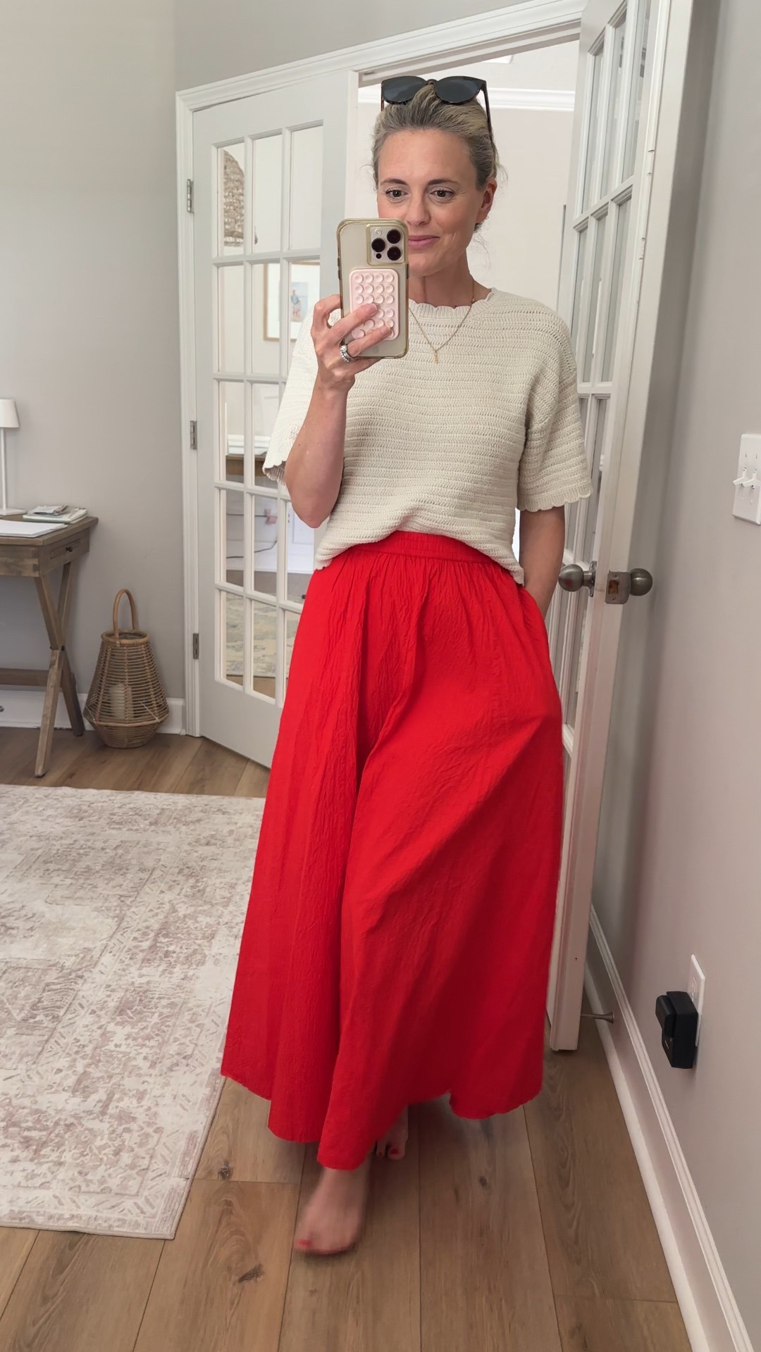 Scooped up this beautiful red skirt from target today! It’s perfect for Memorial Day and the 4th of July! It’s currently on sale through the weekend! 

#LTKSaleAlert #LTKOver40 #LTKFindsUnder50