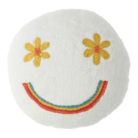 Happy Face Throw Pillow 15in | Five Below