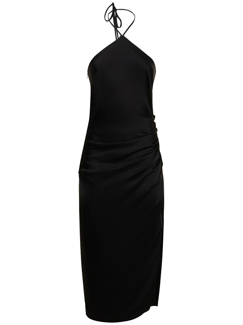 Hansel halter neck satin midi dress - SIMKHAI - Women | Luisaviaroma | Luisaviaroma