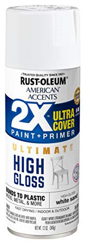 Rust-Oleum 344688 American Accents Spray Paint, 12 oz, High Gloss White Sand | Amazon (US)