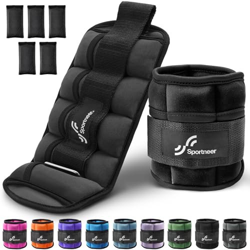 Sportneer Adjustable Ankle Weights for Women and Men 7 lbs/Pair Adjustable Leg Weights with Secure Straps, Strength Training Weighted for Yoga, Walking, Running, Aerobics, Gym, Physical Therapy | Amazon (US)
