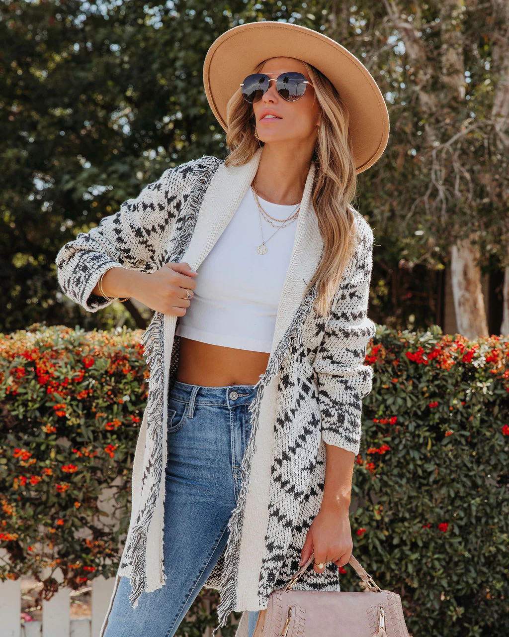 Oklahoma Printed Fringe Cardigan - LAST CHANCE | VICI