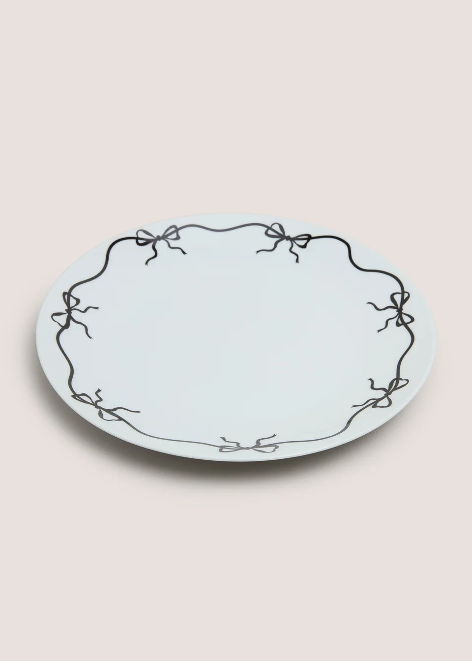 Black Bow Dinner Plate | Matalan (UK)