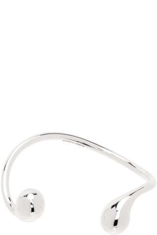 Silver Drop Cuff Bracelet | SSENSE