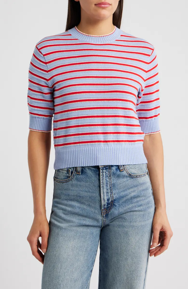 Textural Stitch Crewneck Sweater | Nordstrom