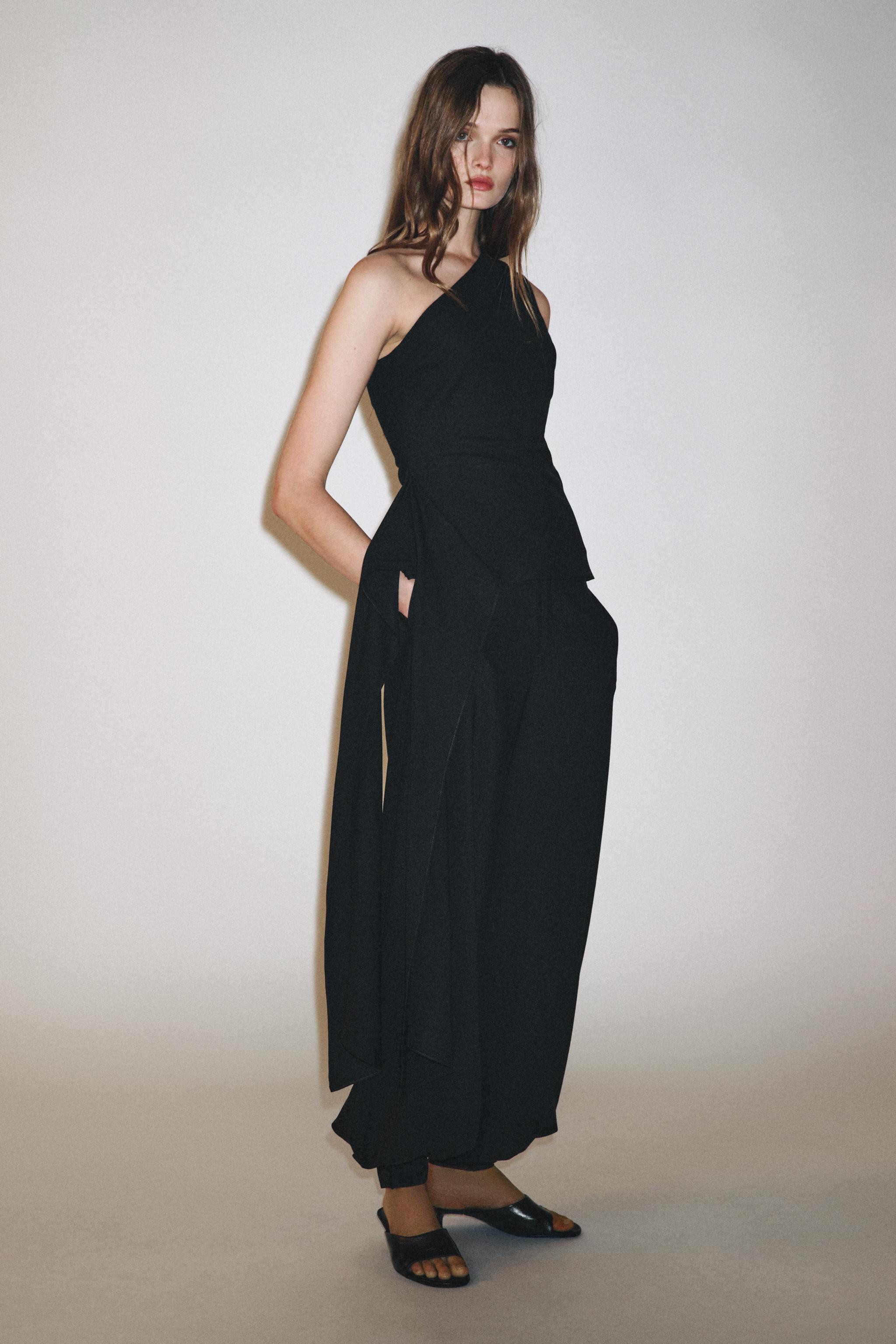 ZW COLLECTION ASYMMETRIC TOP WITH TIE | Zara UK