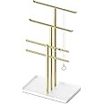 Jewelry Stand Organizer, 14.5" Tall Sturdy Metal, 3-Tier Jewelry Holder for Necklace, Earring, Br... | Amazon (US)