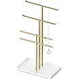 Jewelry Stand Organizer, 14.5" Tall Sturdy Metal, 3-Tier Jewelry Holder for Necklace, Earring, Br... | Amazon (US)