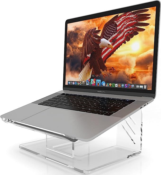Vray Designs LLC 6MM Acrylic Laptop Stand,Ergonomic Laptop Stand, Portable, and Clear Desk Riser ... | Amazon (US)