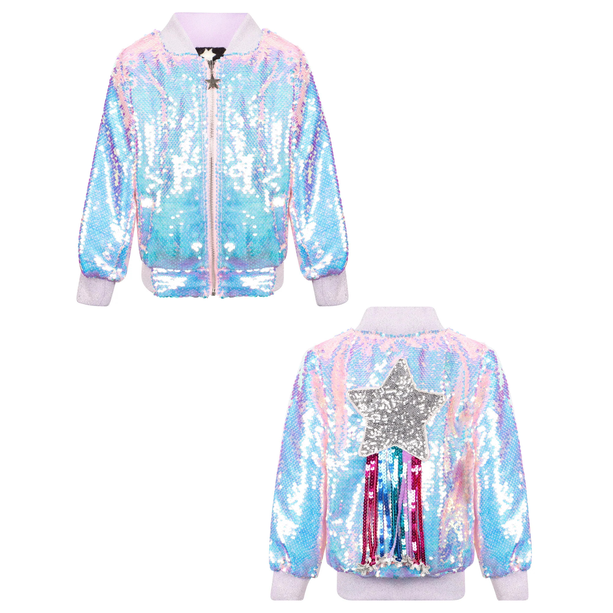 Shooting Star Sequin Bomber | Lola + The Boys