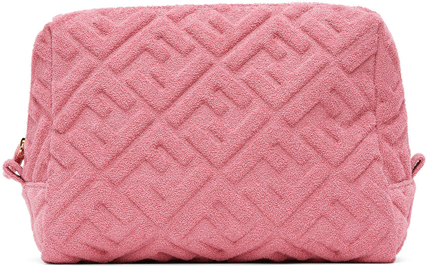 Pink Large 'Forever Fendi' Beauty Pouch | SSENSE