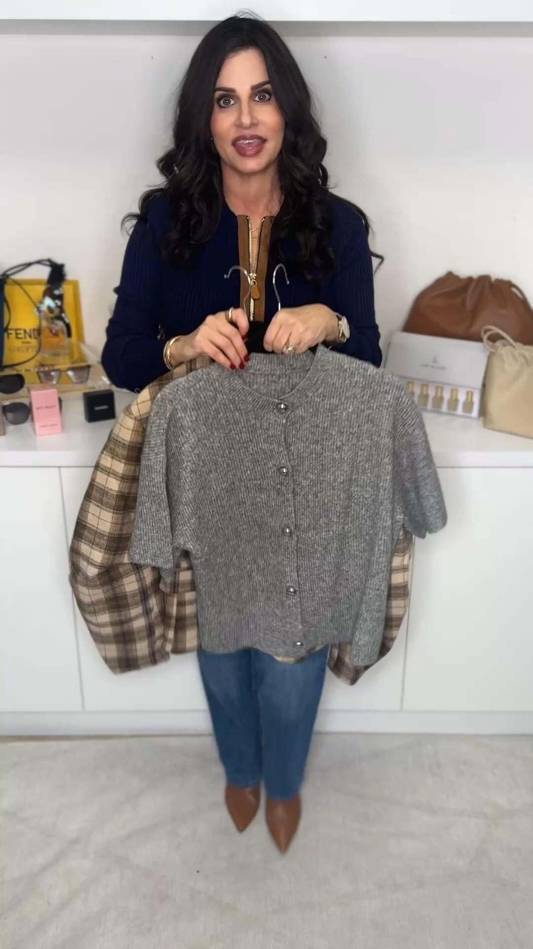 This wool knit top is so cute , and comfy . Has a boxy fit. Wearing a sm . Silver button detail which is not really like me so I wore 2 tone earrings . Jeans 25 booties TTS This wool knit top is so cute , and comfy . Has a boxy fit. Wearing a sm . Silver button detail which is not really like me so I wore 2 tone earrings . Jeans 25 booties TTS Plaid jacket , super cute ! Belt included . Wearing a sm & I could have sized up by 1 but then sleeves would have been long . Remember my size is a 36D . But the jacket is super cute and different. #plaidjacket #beltedblazer 

#LTKOver40 #LTKSeasonal #LTKSaleAlert

#LTKFindsUnder50 #LTKOver40 #LTKSaleAlert #LTKSeasonal