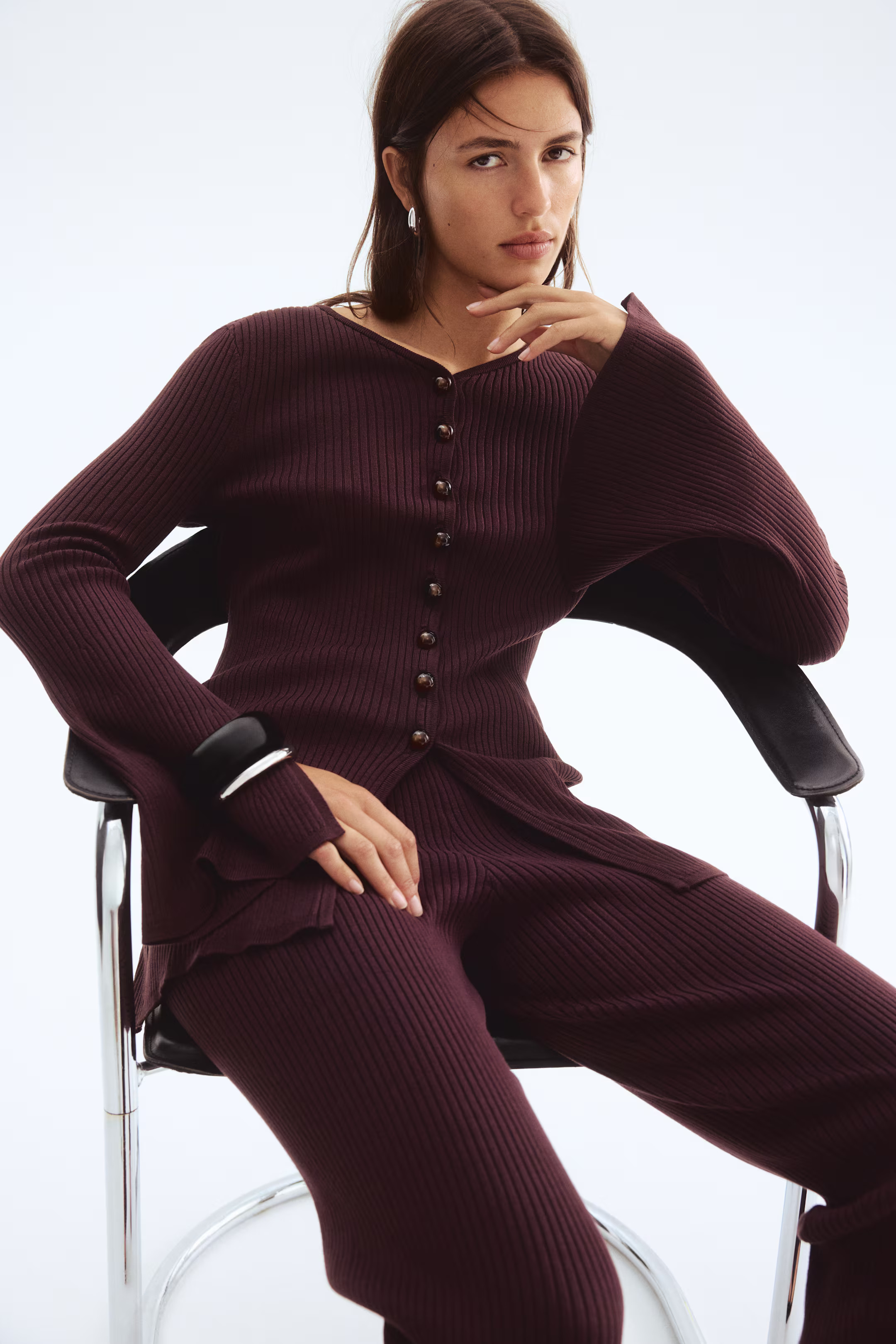 Rib-knit cardigan | H&M (UK, MY, IN, SG, PH, TW, HK)