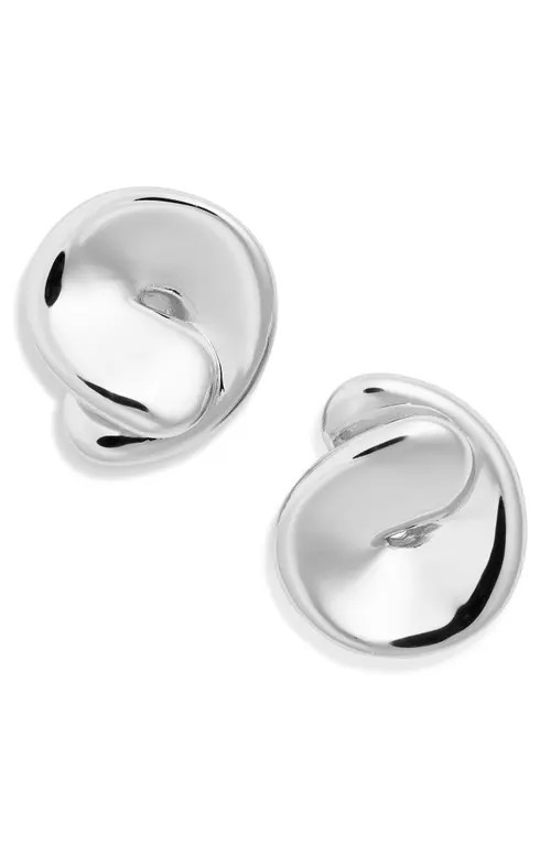 Jenny Bird Rio Button Stud Earrings in High Polish Silver at Nordstrom | Nordstrom