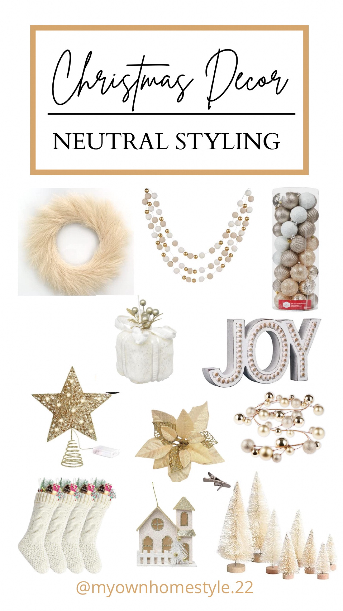 CHRISTMAS DECOR- NEUTRAL STYLING 

#LTKstyletip #LTKSeasonal #LTKhome